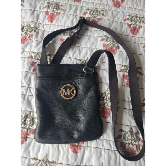 MICHAEL Michael Kors Handbags - Michael Kors Authentic Black Pebbled Leather Crossbody Mini Handbag
